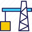 crane, container lifter, lifter icon, building, industry