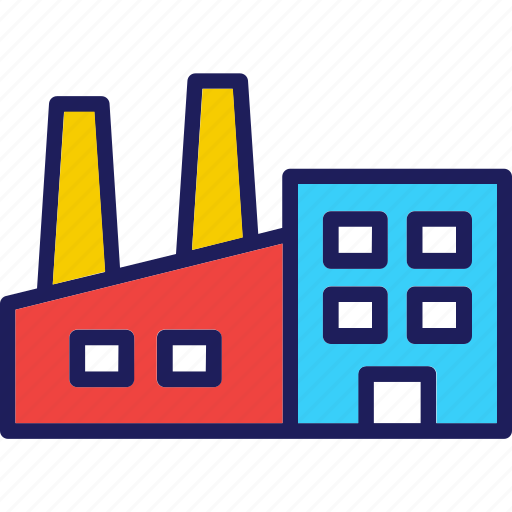 Factory, pollution, industrial, building, plant icon - Download on Iconfinder