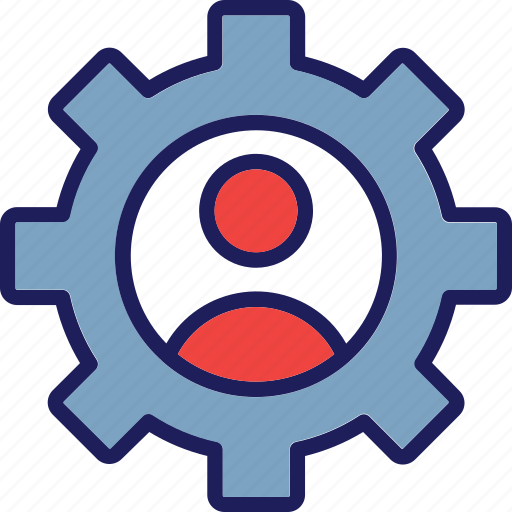 Cogwheel, management, setting icon, person, gear icon - Download on Iconfinder