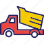 truck, dumper, transport, vehicle icon, dump 