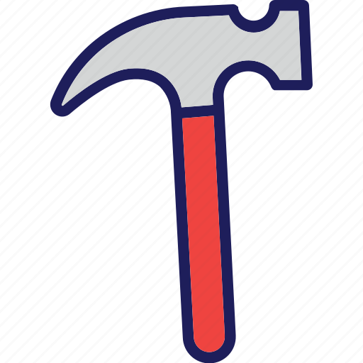 Construction, hammer, work tool icon, nail hammer, nail fixer icon - Download on Iconfinder