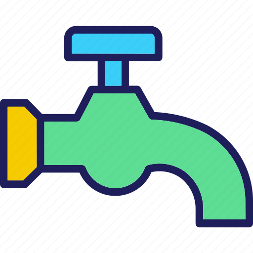 Tap, water tap icon, plumbing, water, drop icon - Download on Iconfinder