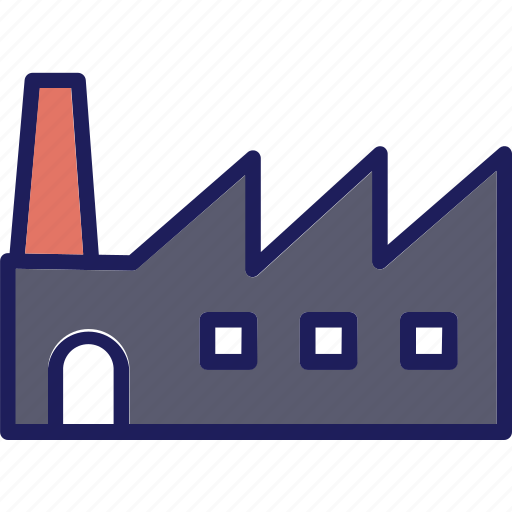 Factory, construction, industry icon, building, production icon - Download on Iconfinder