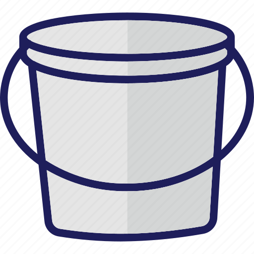 Water bucket, cleaning icon, can, pail, construction icon - Download on Iconfinder
