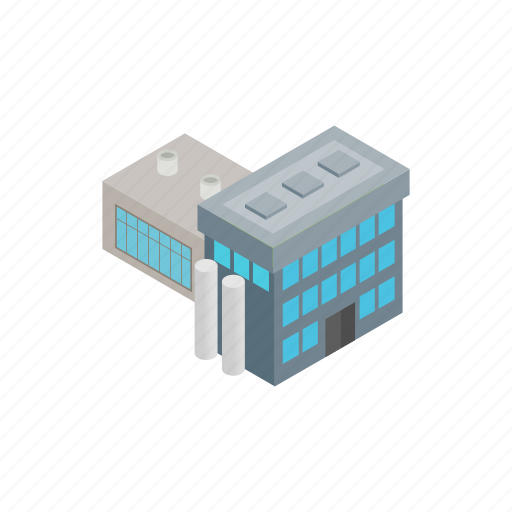 Building, industry, isometric, power, smoke, steam, thermal icon - Download on Iconfinder