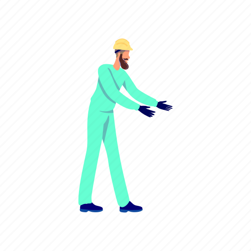 Man, engineer, worker, employee, factory illustration - Download on Iconfinder