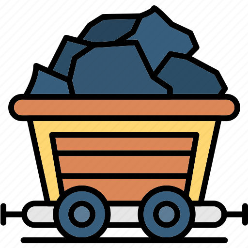 Coal, wagon, cart, energy, mine icon - Download on Iconfinder