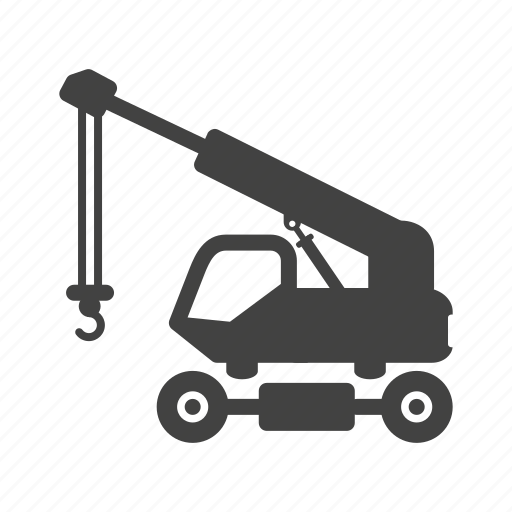 Construction, crane, equipment, industry, lift, transportation, truck icon - Download on Iconfinder
