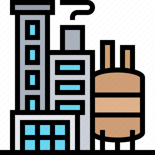 Refinery, industry, pollution, tower, production icon - Download on Iconfinder