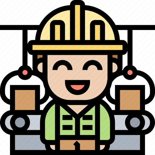 Manager, worker, factory, machinery, labour icon - Download on Iconfinder