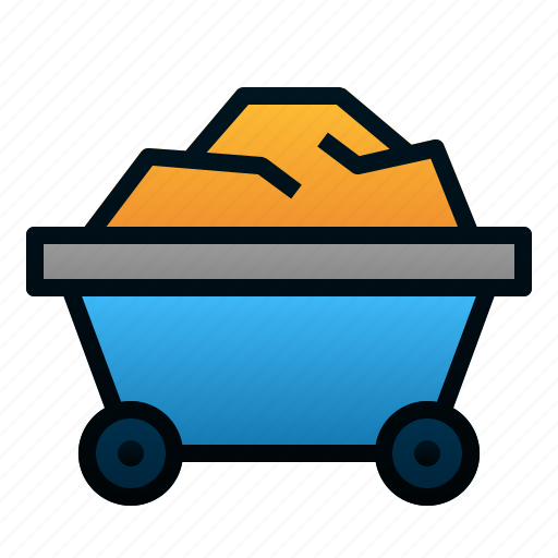 Cart, wagon, manufacture, industry, material, mining icon - Download on Iconfinder