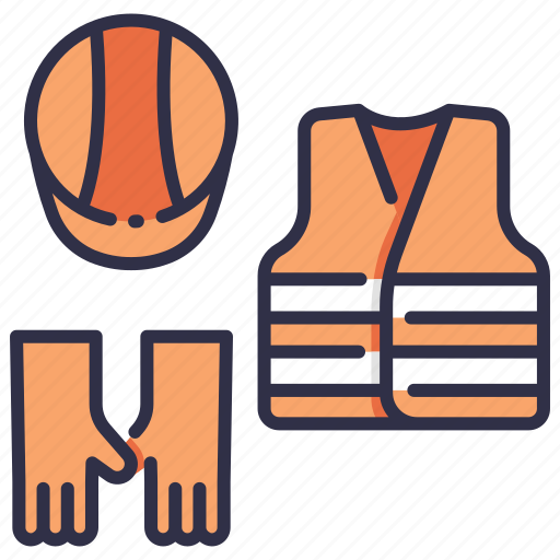Clothes, clothing, glove, helmet, industry, protective, work icon - Download on Iconfinder