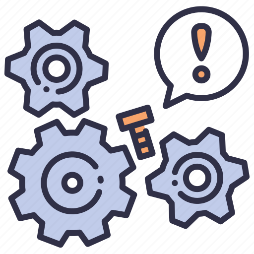 Crash, damage, engine, gear, industry, mechanic, repair icon - Download on Iconfinder