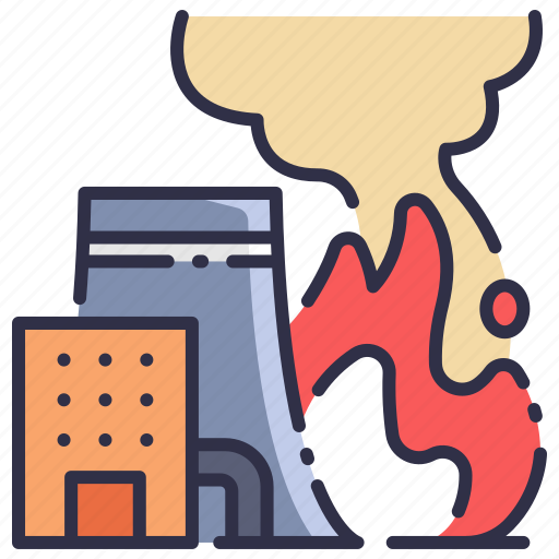 Danger, emergency, fire, flame, industrial, industry, smoke icon - Download on Iconfinder