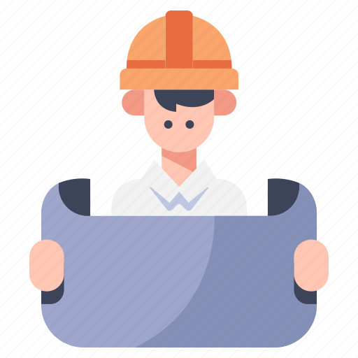 Architect, construction, engineer, foreman, helmet, industrial, work icon - Download on Iconfinder