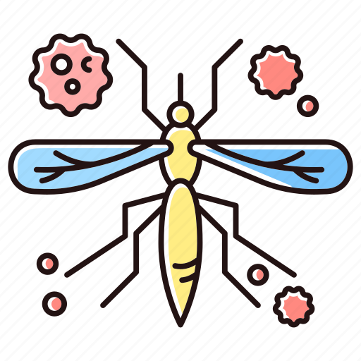 Color, dengue, disease, infection, malaria, mosquito, virus icon - Download on Iconfinder