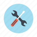 screwdriver, settings, tool, utility, wrench