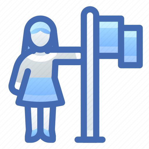 Goal, achievement, flag, woman icon - Download on Iconfinder