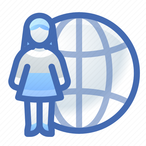 Global, business, career, woman icon - Download on Iconfinder