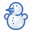 snowman, winter, holiday, christmas 