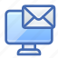 desktop, computer, mail, message 