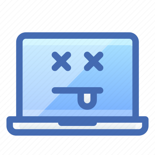Laptop, dead, broken, malfunction icon - Download on Iconfinder
