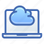 laptop, cloud, data 