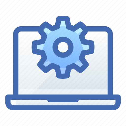 Laptop, settings, options, gear icon - Download on Iconfinder