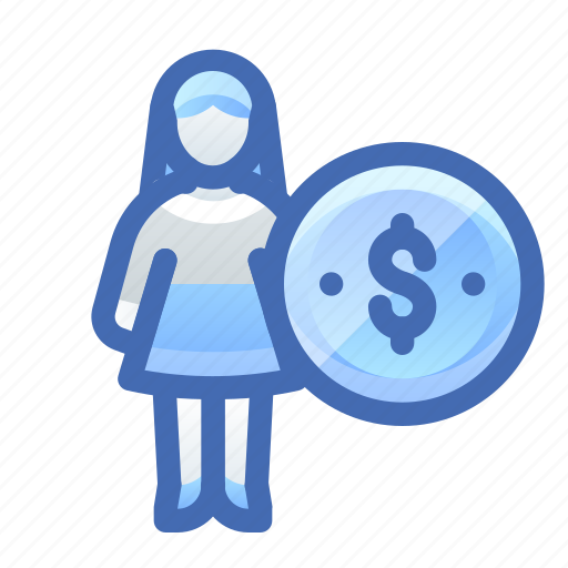 Employee, woman, salary, money icon - Download on Iconfinder