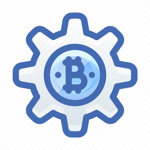 Bitcoin, crypto, gear, process icon - Download on Iconfinder