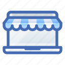 laptop, online, shop, ecommerce