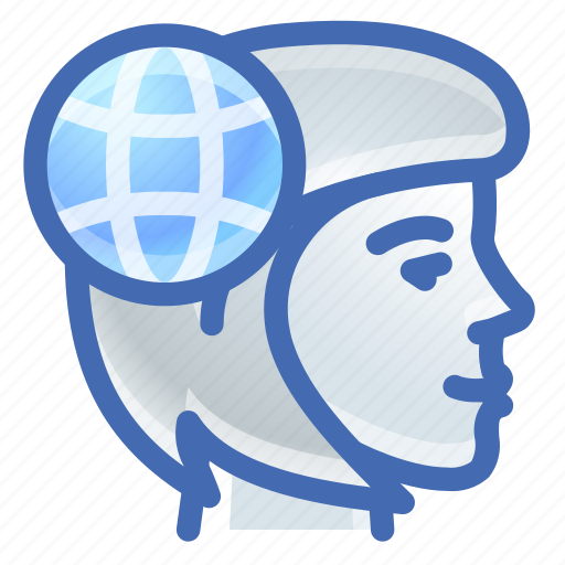 Global, world, mind, user, woman icon - Download on Iconfinder