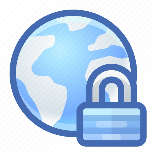 World, network, lock, secure icon - Download on Iconfinder