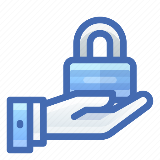 Secure, security, hand, lock icon - Download on Iconfinder