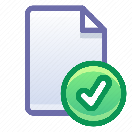 File, document, done, check, tick icon - Download on Iconfinder