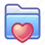 folder, favorite, heart 