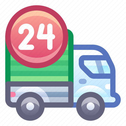 Delivery, truck, 24/7 icon - Download on Iconfinder