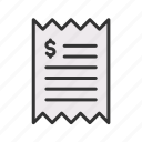 invoice, estatements, paper, receipt, bank, payment, transaction, dollar