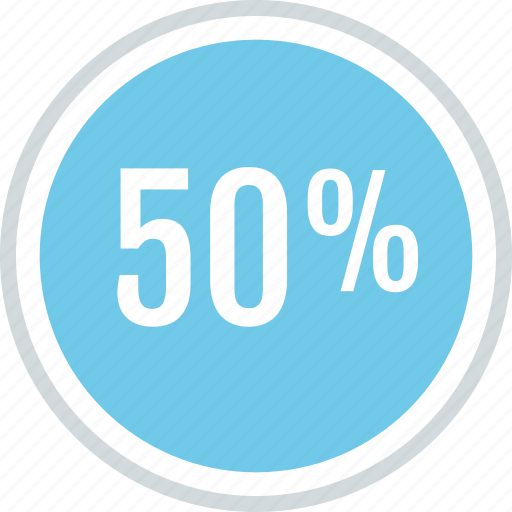 Half, off, percent, save, savings, guardar icon - Download on Iconfinder