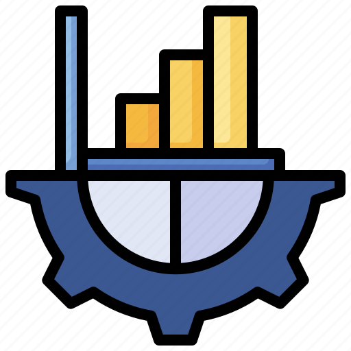 Graph, gear, infographic, business, finance icon - Download on Iconfinder