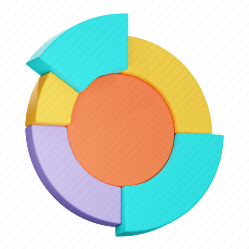 Pie, chart, presentation, circle, diagram, round, graph 3D illustration - Download on Iconfinder