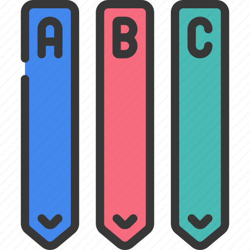 Abc, ribbons, graphic, diagram, graphics, ribbon icon - Download on Iconfinder