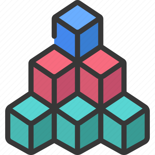 Cube, pile, graphic, diagram, graphics, cubes, stack icon - Download on Iconfinder