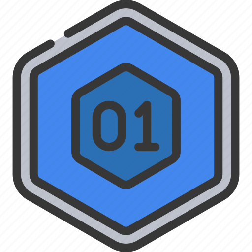 Number, one, hexagon, graphic, diagram, graphics icon - Download on Iconfinder