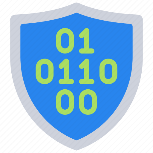 Binary, data, protection, shield icon - Download on Iconfinder