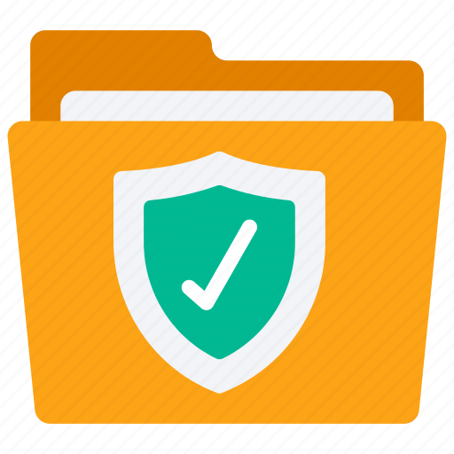 Folder, information, protection, secure, security, shield icon - Download on Iconfinder