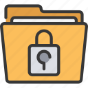 folder, information, lock, security