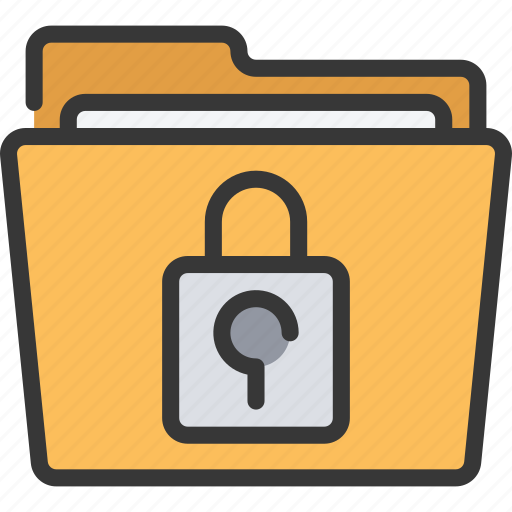 Folder, information, lock, security icon - Download on Iconfinder
