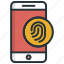 app, design, fingerprint, mobile, mobile app 