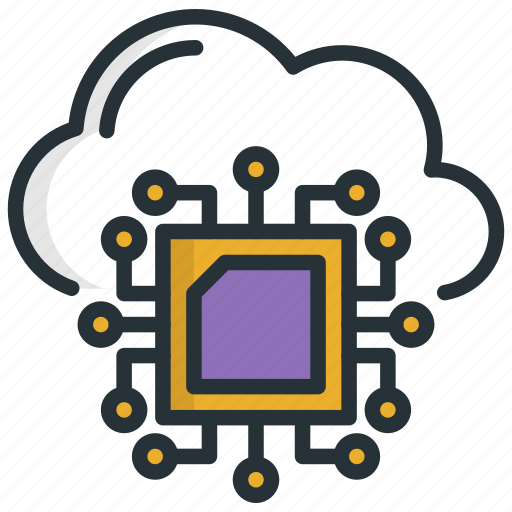 Cloud, data, device, microchip, technology icon - Download on Iconfinder